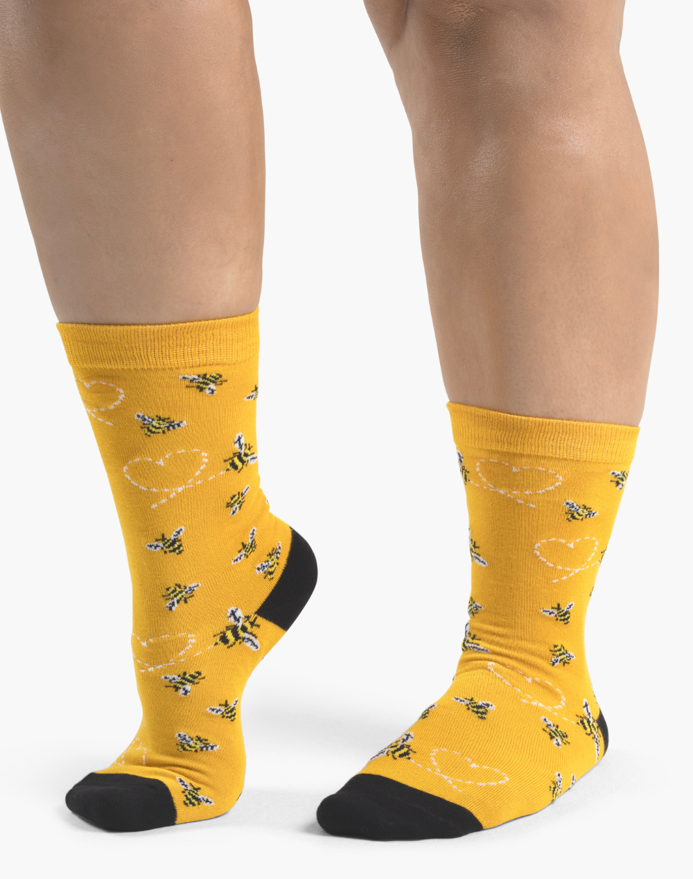 WOMENS HEART BEES BAMBOO SOCK