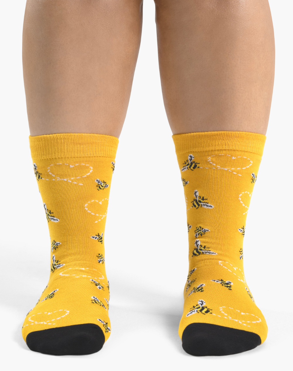 WOMENS HEART BEES BAMBOO SOCK