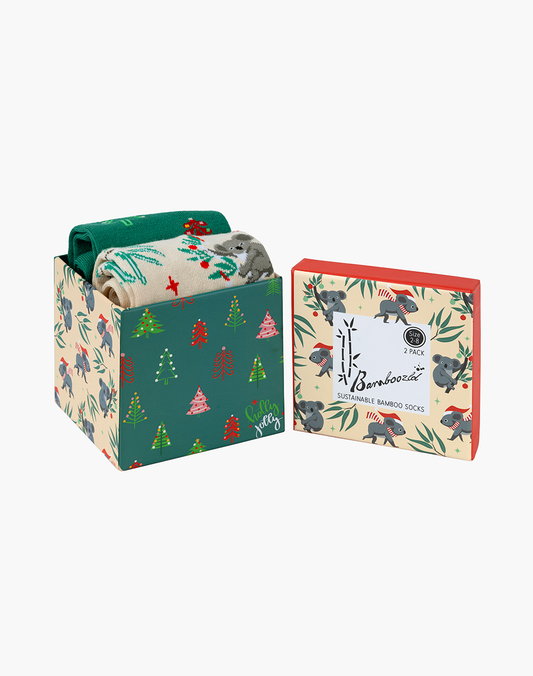 WOMENS GUMLEAF KOALA CHRISSY TREES 2PK GIFT BOX