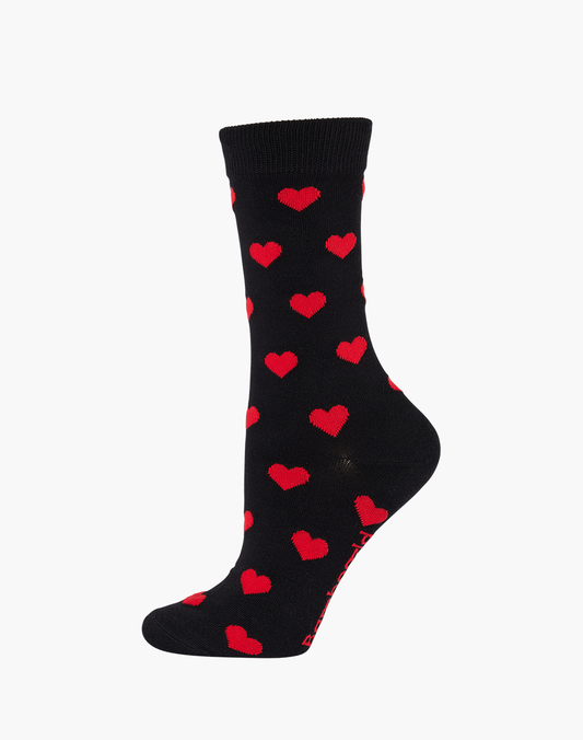 WOMENS HEART BREAKER BAMBOO SOCK