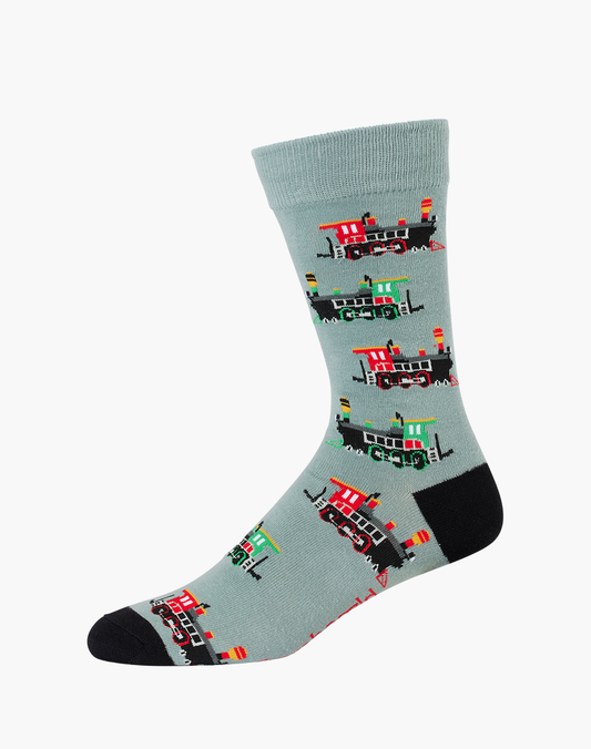 MENS STEAM TRAIN BAMBOO SOCK