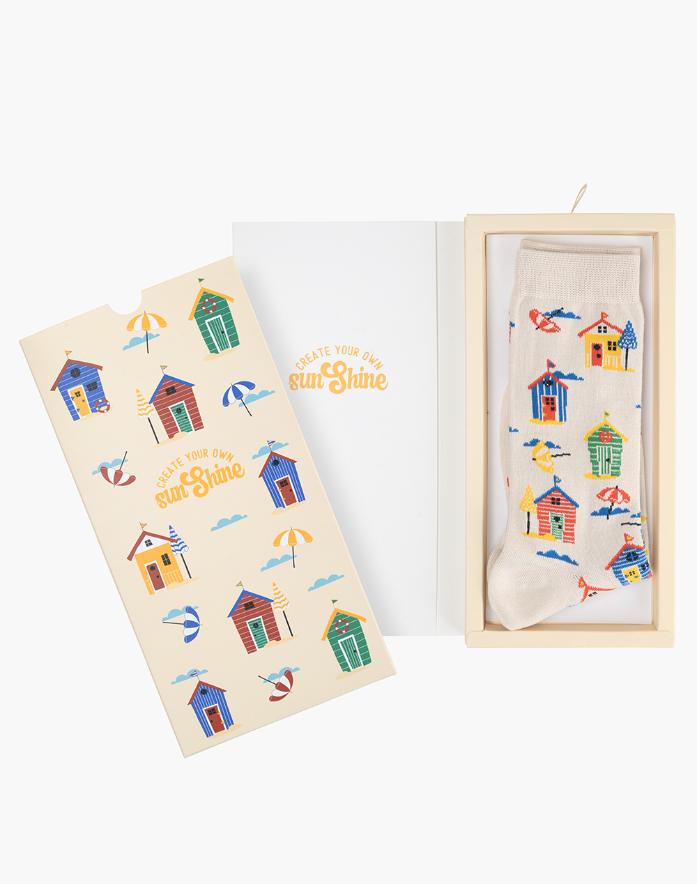 WOMENS BEACH HOUSES BAMBOO SOCK CARD