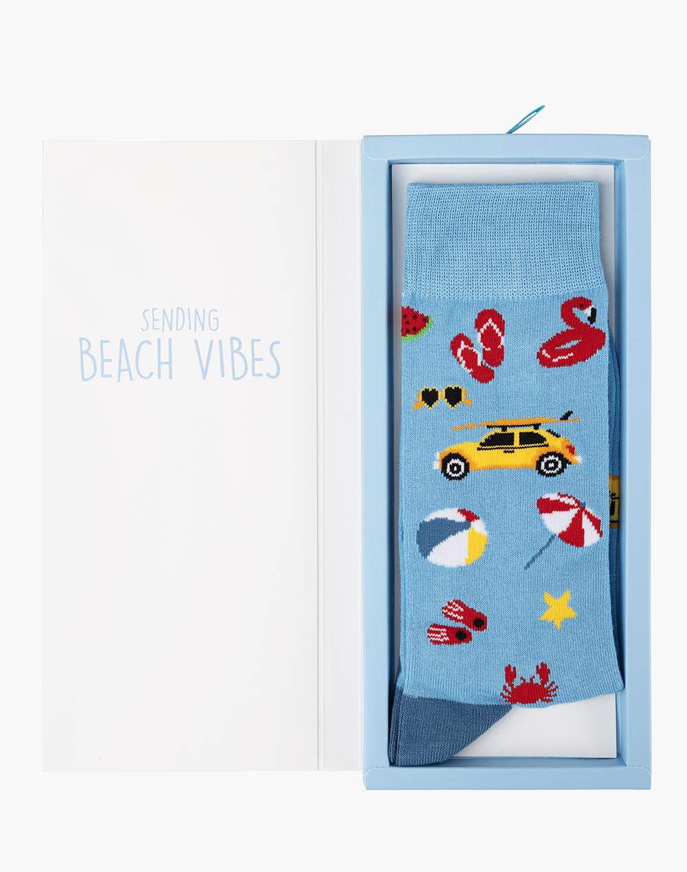 MENS BEACH VIBES BAMBOO SOCK CARD