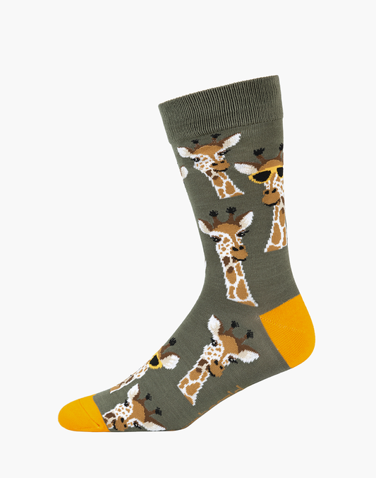 MENS COOL GIRAFFE BAMBOO SOCK