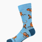 MENS FRILL NECK LIZARD BAMBOO SOCK