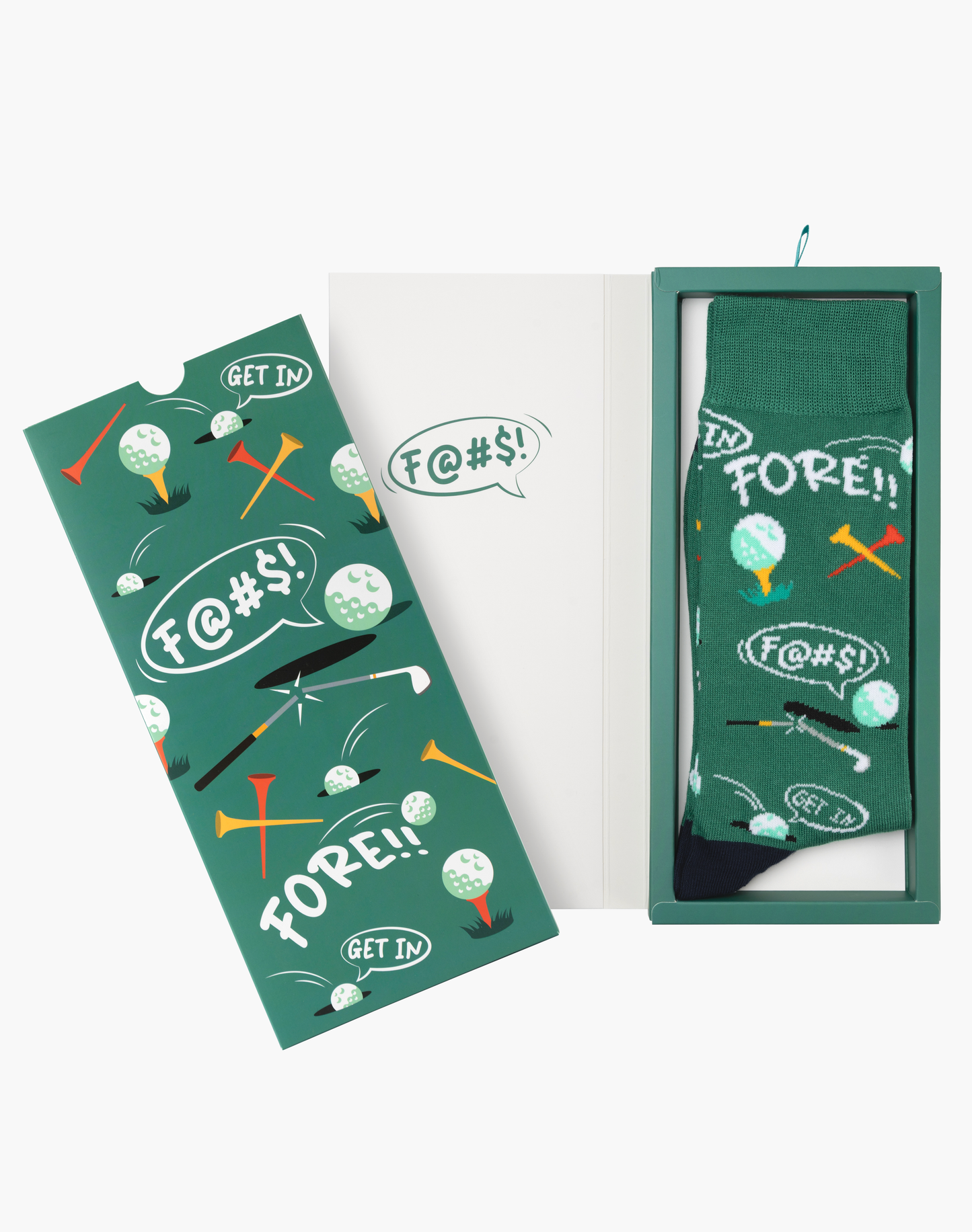 MENS GOLF FORE BAMBOO SOCK CARD