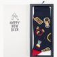 MENS HAPPY NEW BEER BAMBOO SOCK CARD