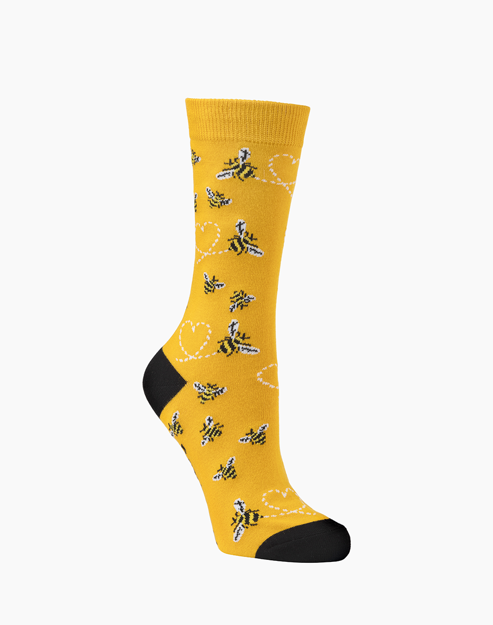 WOMENS HEART BEES BAMBOO SOCK