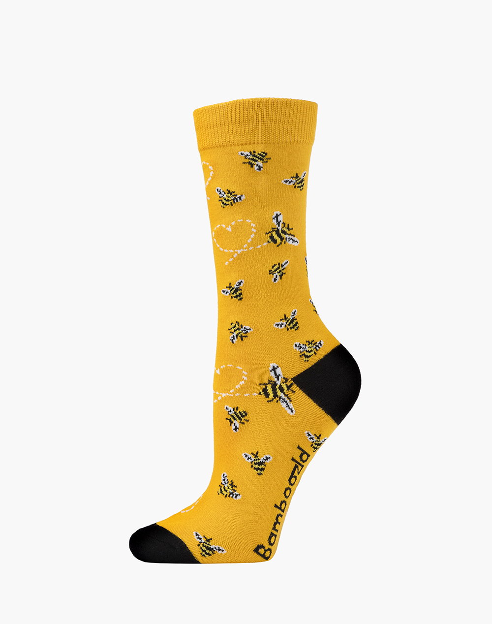 WOMENS HEART BEES BAMBOO SOCK