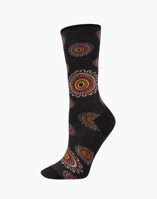 WOMENS NATIVE AUSTRALIAN CAMPFIRE BAMBOO SOCK