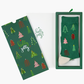 WOMENS HOLLY JOLLY TREES BAMBOO SOCK CARD