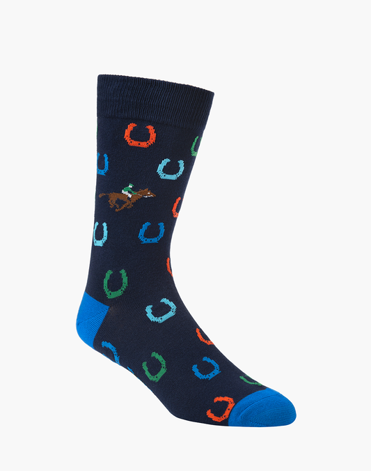 MENS LUCKY DAY HORSESHOE BAMBOO SOCK