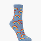 KIDS RAINBOW HEARTS BAMBOO SOCK