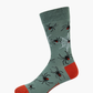 MENS RED BACKS BAMBOO SOCK