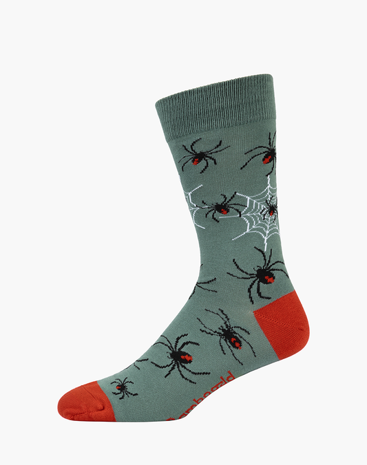 MENS RED BACKS BAMBOO SOCK