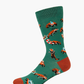 MENS RED PANDA XMAS BAMBOO SOCK