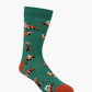 MENS RED PANDA XMAS BAMBOO SOCK