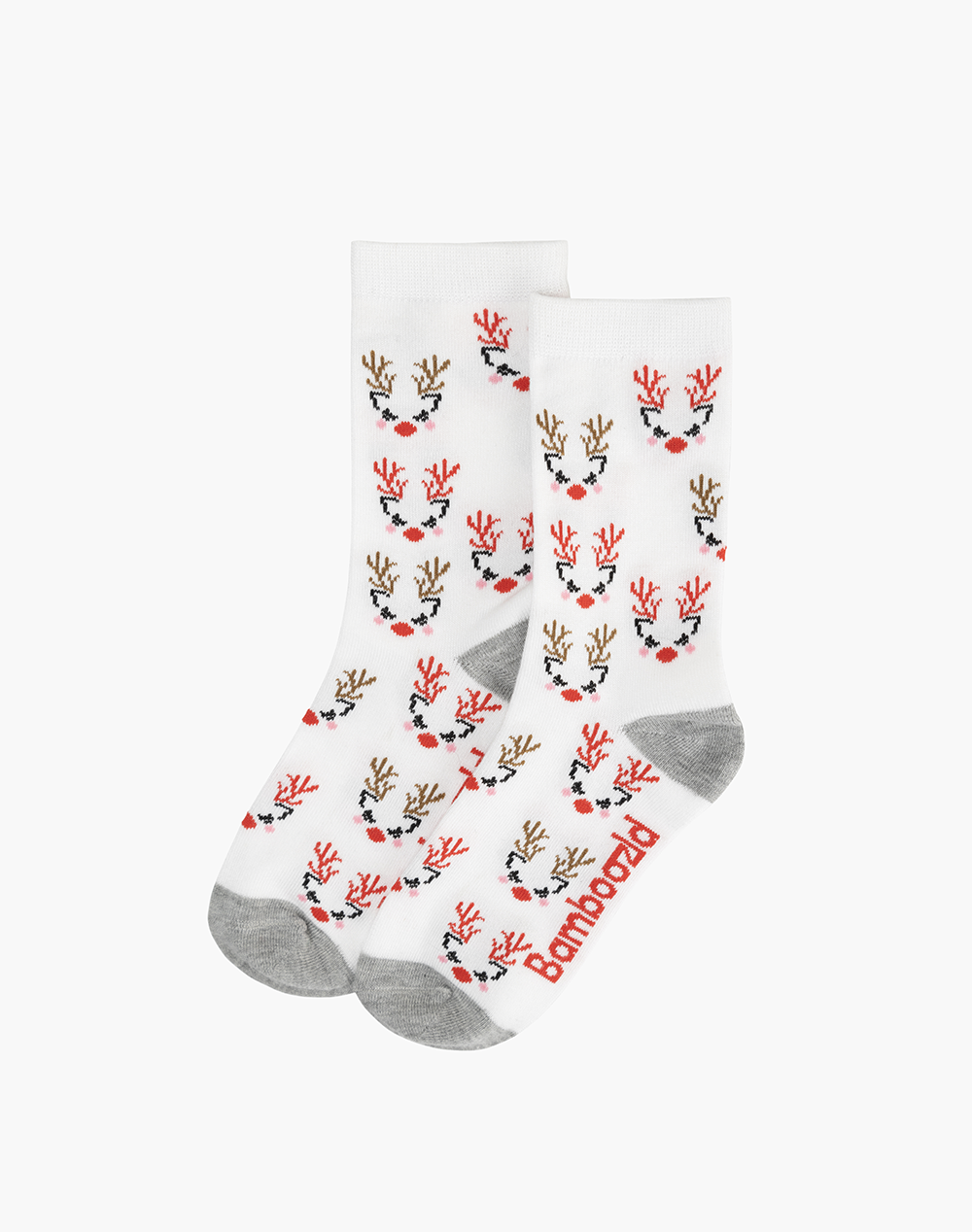 KIDS REINDEER FACES BAMBOO SOCK