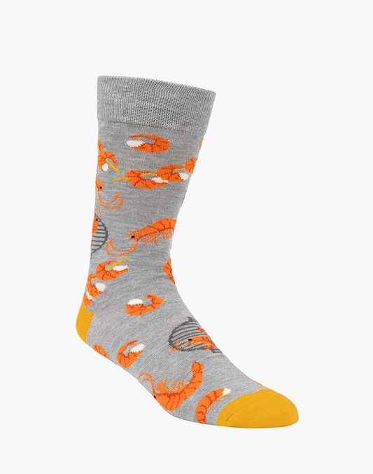 MENS SHRIMP ON THE BARBIE BAMBOO SOCK