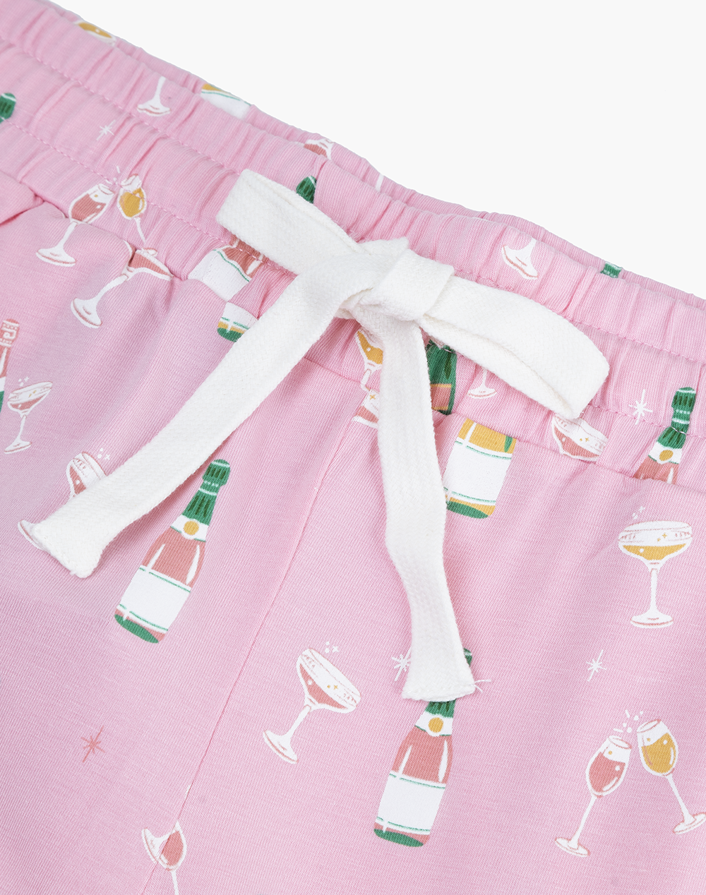 WOMENS CHAMPAGNE BUBBLES BAMBOO JERSEY SLEEP SHORT