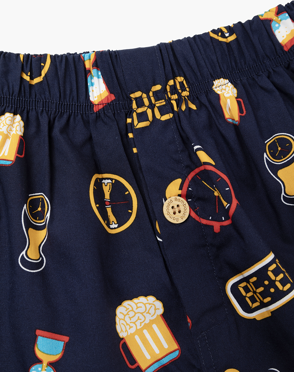 MENS BEER O'CLOCK BAMBOO BOXER SHORT