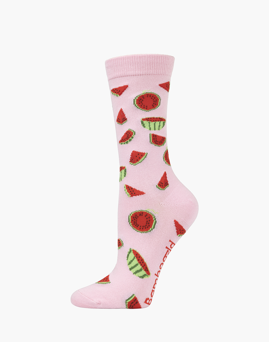 WOMENS WATERMELON BAMBOO SOCK