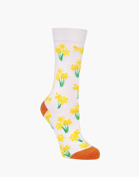 WOMENS DAFFODILS BAMBOO SOCK