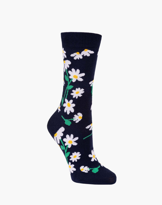 WOMENS DAISIES BAMBOO SOCK