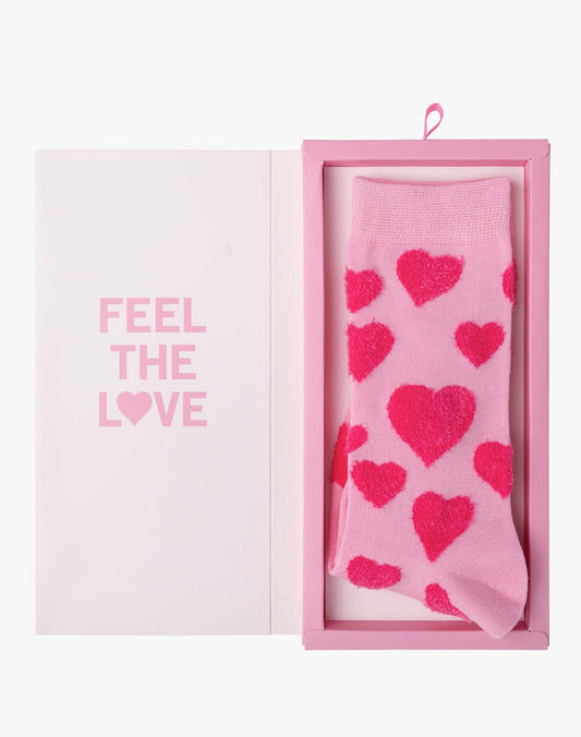 WOMENS FEEL THE LOVE BAMBOO SOCK CARD