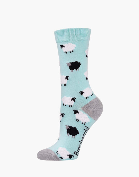 WOMENS FLUFFY SHEEP BAMBOO SOCK