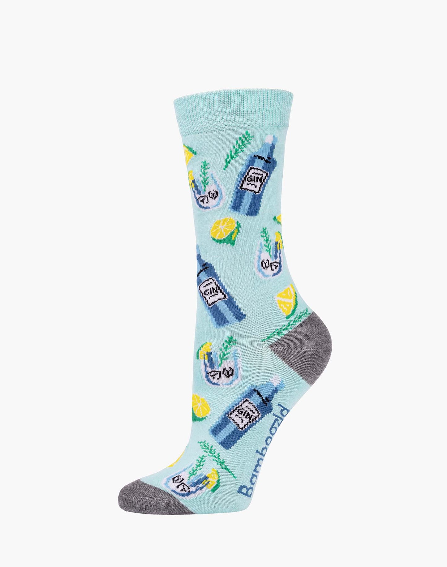 WOMENS GIN TONIC COCKTAIL BAMBOO SOCK