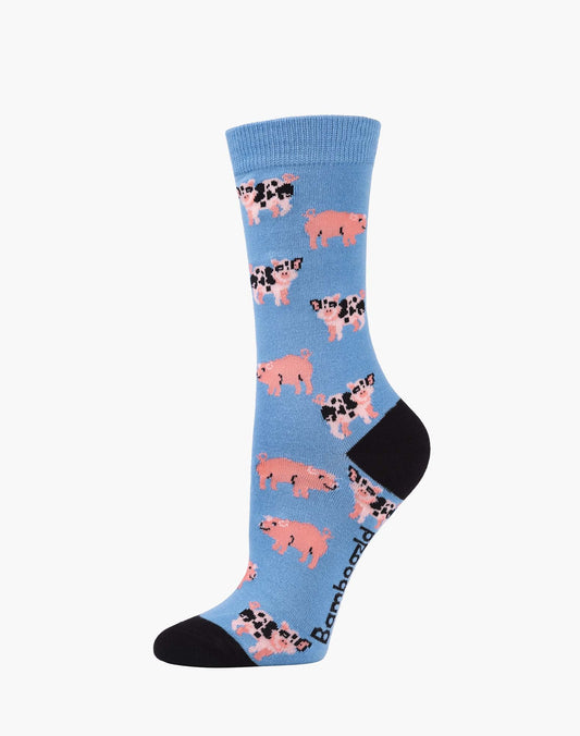 WOMENS MISS OINK BAMBOO SOCK