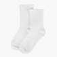 RIBBED FRILL QUARTER CREW SOCK - CIRCULATION-FRIENDLY