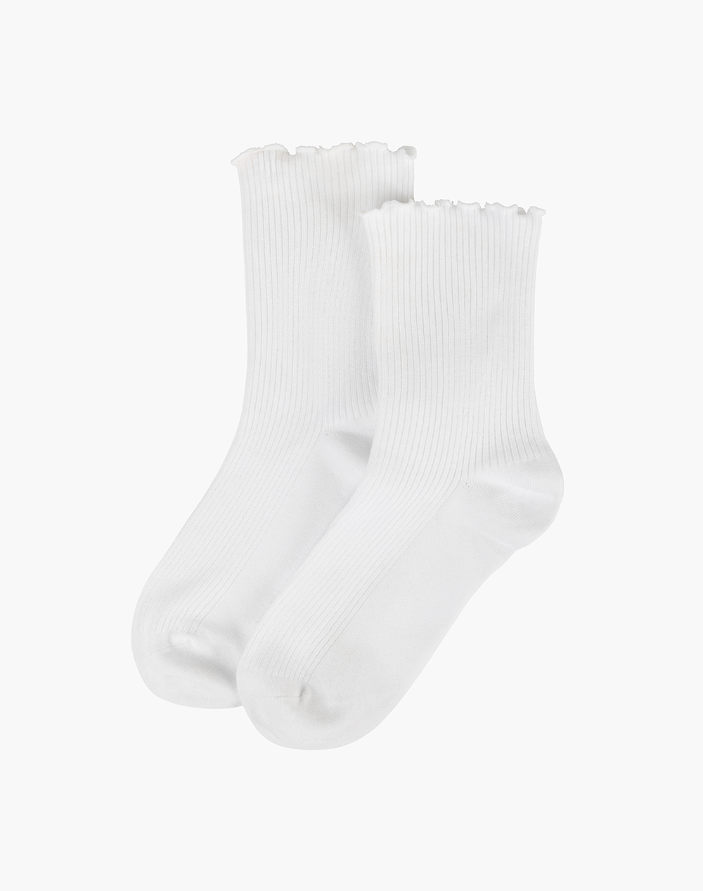 RIBBED FRILL QUARTER CREW SOCK - CIRCULATION-FRIENDLY