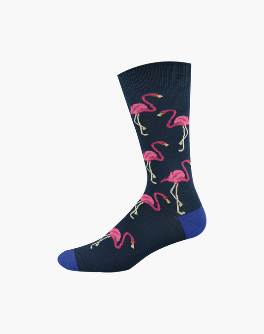 MENS BIG FLAMINGO BAMBOO SOCK