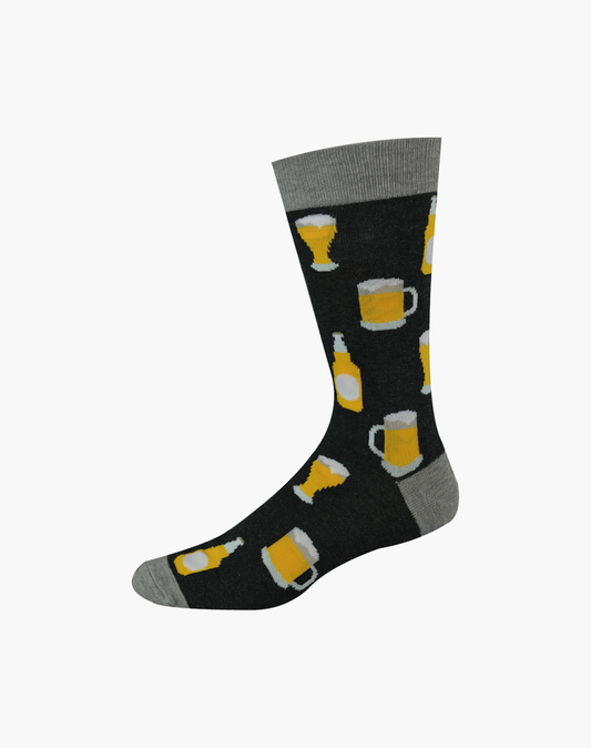 MENS BEER BAMBOO SOCK - KING SIZE