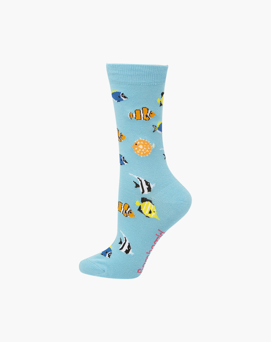 WOMENS AQUARIUM BAMBOO SOCK