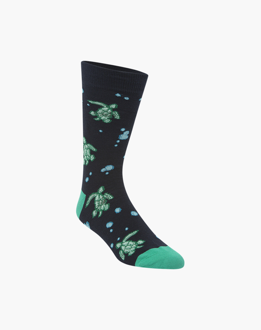 MENS SEA TURTLE BAMBOO SOCK