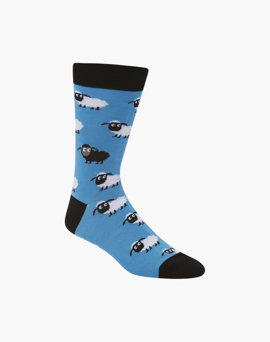 MENS BLUE SHEEP BAMBOO SOCK