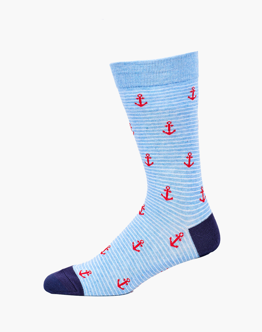 MENS ANCHORS BAMBOO SOCK