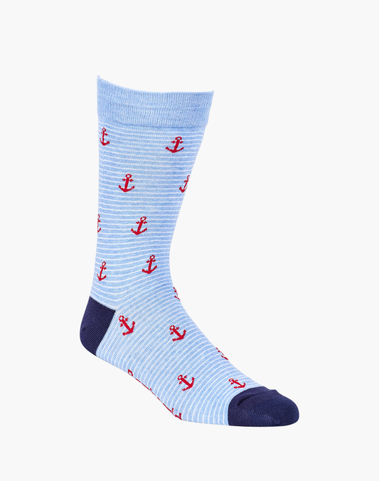 MENS ANCHORS BAMBOO SOCK